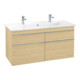 V&B Meuble sous lavabo VENTICELLO 115,3x59x50,2cm, Poignée chrome, chêne nordique-1