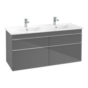 V&B Meuble sous lavabo Venticello 125,3x59x50,2 cm, chromé, gris brillant-3