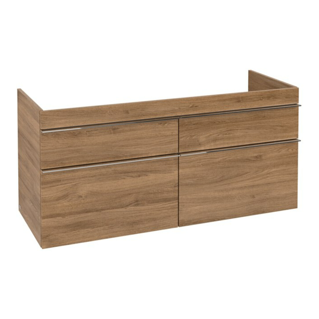 V&B Meuble sous lavabo Venticello 125,3x59x50,2 cm, Poignée Chrome, kansas oak