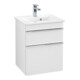 V&B Meuble sous lavabo Venticello 46,6x59x42,5 cm, poignée chrome, blanc mat-4