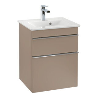 V&B Meuble sous lavabo Venticello 46,6x59x42,5 cm, poignée chrome, taupe