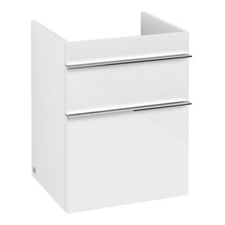 V&B Meuble sous-lavabo Venticello 46,6x59x42,5cm, chrome, blanc brillant