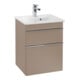 V&B Meuble sous-lavabo Venticello 46,6x59x42,5cm, chrome, noir volcan-1