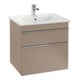 V&B Meuble sous lavabo Venticello 55,3x59x50,2 cm, chromé, noir volcan-1