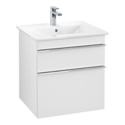 V&B Meuble sous lavabo Venticello 55,3x59x50,2cm, Poignée chrome, blanc mat-3