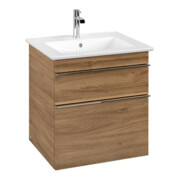 V&B Meuble sous lavabo Venticello 55,3x59x50,2cm, Poignée chrome, chêne Kansas