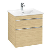 V&B Meuble sous lavabo VENTICELLO 55,3x59x50,2cm, Poignée chrome, chêne nordique