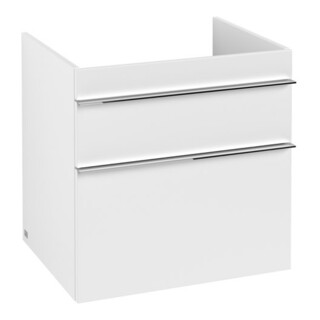 V&B Meuble sous lavabo Venticello 60,3x59x50,2 cm, poignée chrome, blanc mat