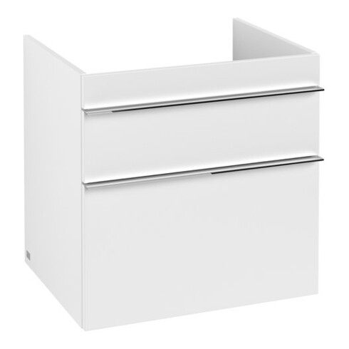 V&B Meuble sous lavabo Venticello 60,3x59x50,2 cm, poignée chrome, blanc mat