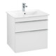 V&B Meuble sous lavabo Venticello 60,3x59x50,2 cm, poignée chrome, blanc mat-3