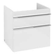 V&B Meuble sous lavabo Venticello 60,3x59x50,2cm, chromé, blanc brillant