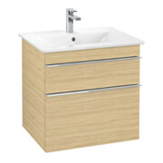 V&B Meuble sous lavabo VENTICELLO 60,3x59x50,2cm, poignée chrome, chêne nordique