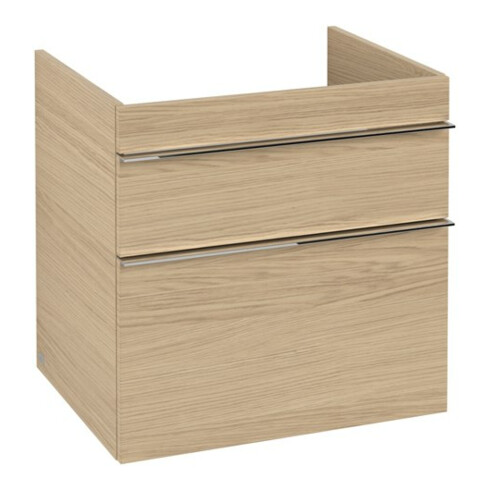 V&B Meuble sous lavabo VENTICELLO 60,3x59x50,2cm, poignée chrome, chêne nordique