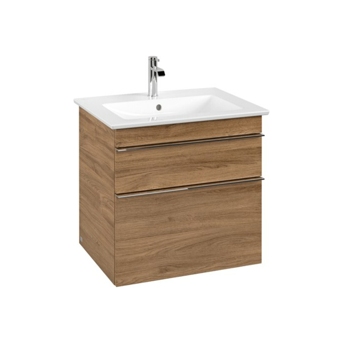 V&B Meuble sous lavabo Venticello 60,3x59x50,2cm, poignée chrome, kansas oak