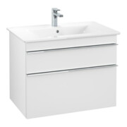 V&B Meuble sous-lavabo Venticello 75,3x59x50,2cm, Poignée Chrome, blanc mat