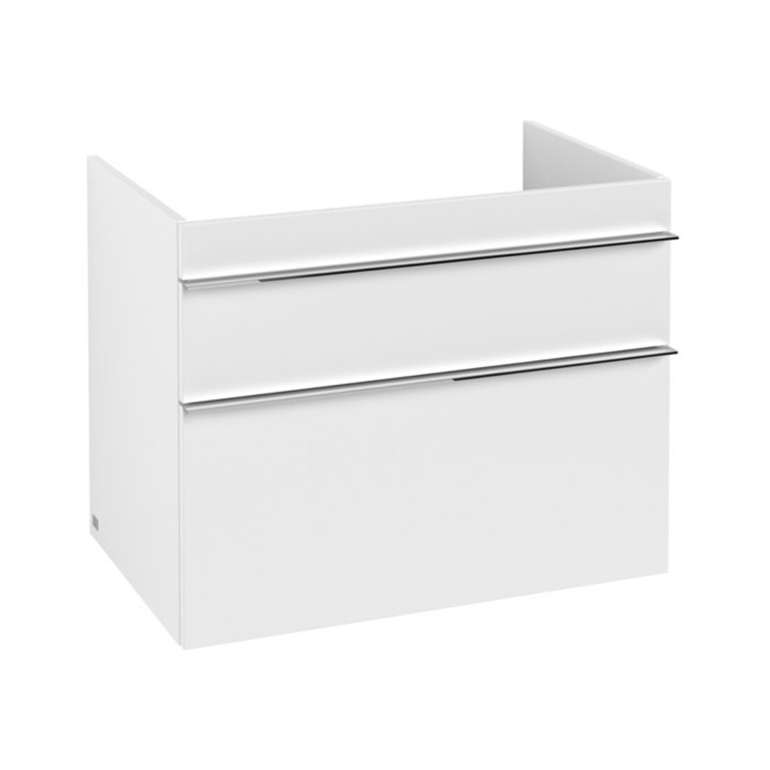 V&B Meuble sous-lavabo Venticello 75,3x59x50,2cm, Poignée Chrome, blanc mat