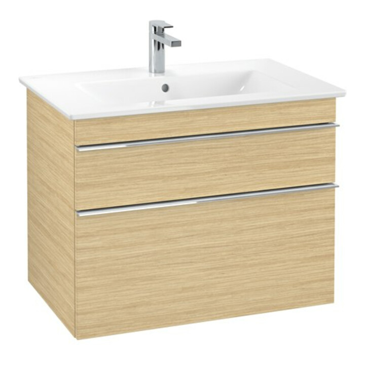 V&B Meuble sous lavabo VENTICELLO 75,3x59x50,2cm, Poignée chrome, chêne nordique