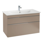 V&B Meuble sous lavabo Venticello 75,3x59x50,2cm, poignée chrome, taupe
