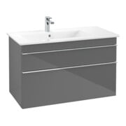 V&B Meuble sous-lavabo Venticello 95,3x59x50,2 cm, G à gauche, gris clair, brillant gris