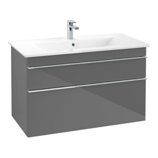 V&B Meuble sous lavabo Venticello 95,3x59x50,2cm, avec B, couleur chrome, brillant