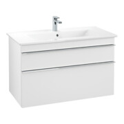 V&B Meuble sous lavabo Venticello 95,3x59x50,2cm, B avec, chromé, blanc mat