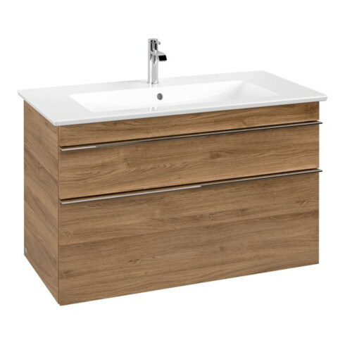 V&B Meuble sous-lavabo Venticello 95,3x59x50,2cm, B avec, Gr. chr, Kan Oa