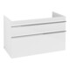 V&B Meuble sous lavabo Venticello 95,3x59x50,2cm, Droit, Gris chrome, Blanc brillant-4