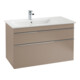V&B Meuble sous lavabo Venticello 95,3x59x50,2cm, évier à gauche, gris clair, taupe-1