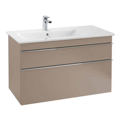 V&B Meuble sous-lavabo Venticello 95,3x59x50,2cm, G gauche, gris clair, bleu volc