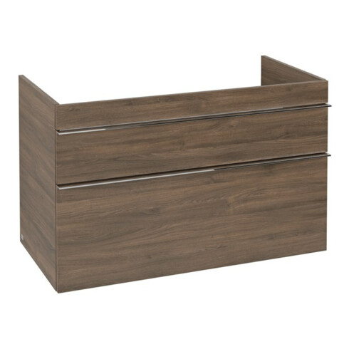 V&B Meuble sous lavabo VENTICELLO 95,3x59x50,2cm, L gauche, gris chromé, Ariz. Oa