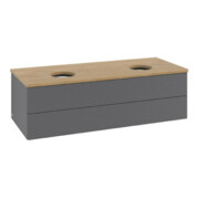 V&B Meuble sous-vasque avec structure de façade Antao 120x36x50cm, WBP hon. Oa, Anthrac. m Lac