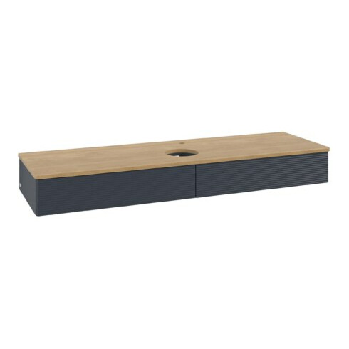 V&B Meuble sous-vasque avec structure de façade Antao 160x50cm, HL, WBP chêne hon. Oa, md bl. m Lac
