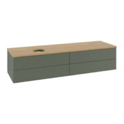V&B Meuble sous vasque avec structure de façade Antao 160x50cm, WBP chêne hon., laqué gris m.