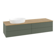 V&B Meuble sous vasque avec structure de façade Antao 160x50cm, WBP chêne hon., laqué gris m.-4