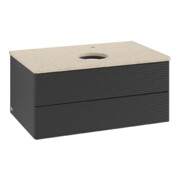 V&B Meuble sous vasque avec structure de façade Antao 80x36x50cm, HL, WBP botti., bleu m Lac-4
