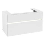 V&B Meuble sous vasque Collaro 100x54,8x50 cm, WT mi, LED 7,3 W, blanc mat