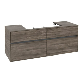 V&B Meuble sous-vasque Collaro 140x54,8x50cm, vasque centrale, chêne stone