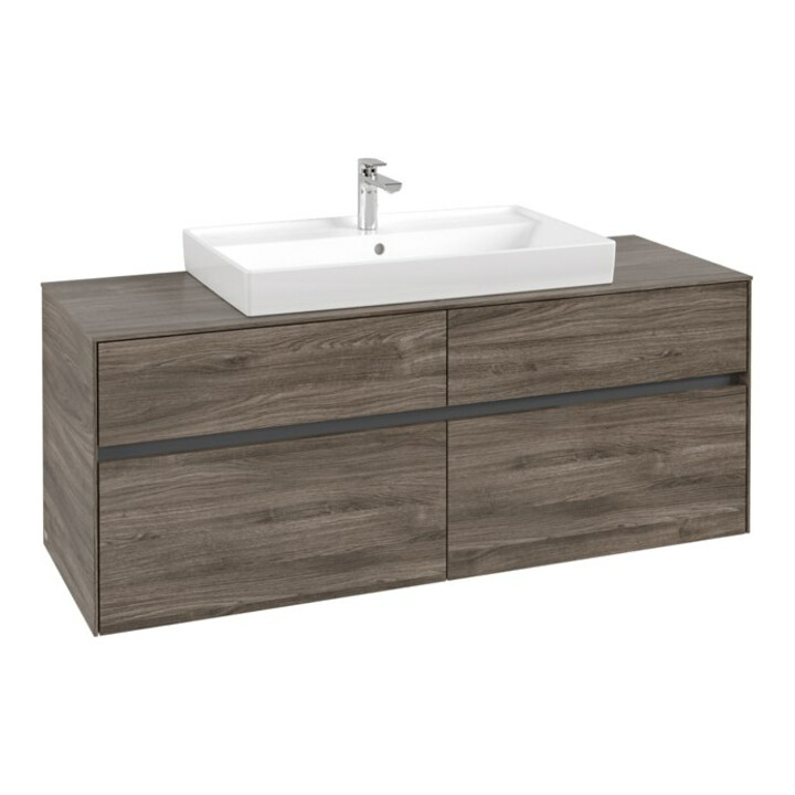 V&B Meuble sous-vasque Collaro 140x54,8x50cm, vasque centrale, chêne stone