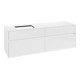 V&B Meuble sous-vasque Collaro 160x54,8x50cm, vasque à gauche, blanc brillant-1