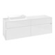 V&B Meuble sous-vasque Collaro 160x54,8x50cm, vasque à gauche, blanc brillant-3