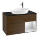 V&B Meuble sous-vasque Finion 100, Pl bleu mat, Reg blanc mat Lac, noyer ven-1