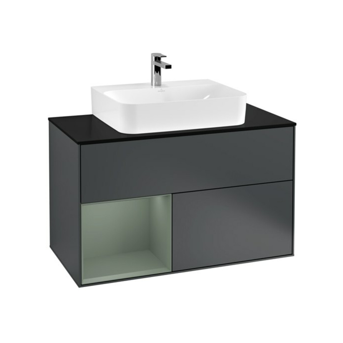 V&B Meuble sous-vasque Finion 100, Pl w m, Rg l Ol m Lac, md bl. m Lac
