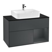 V&B Meuble sous-vasque Finion 100, placage bouleau mat, laqué mat