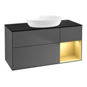 V&B Meuble sous-vasque Finion 120 cm, Pl b m, Reg gol m Lac, Anthrac. m
