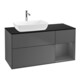 V&B Meuble sous-vasque Finion 120 cm, Pl blanc mat, Rg A mat laqué, Anthracite m-1