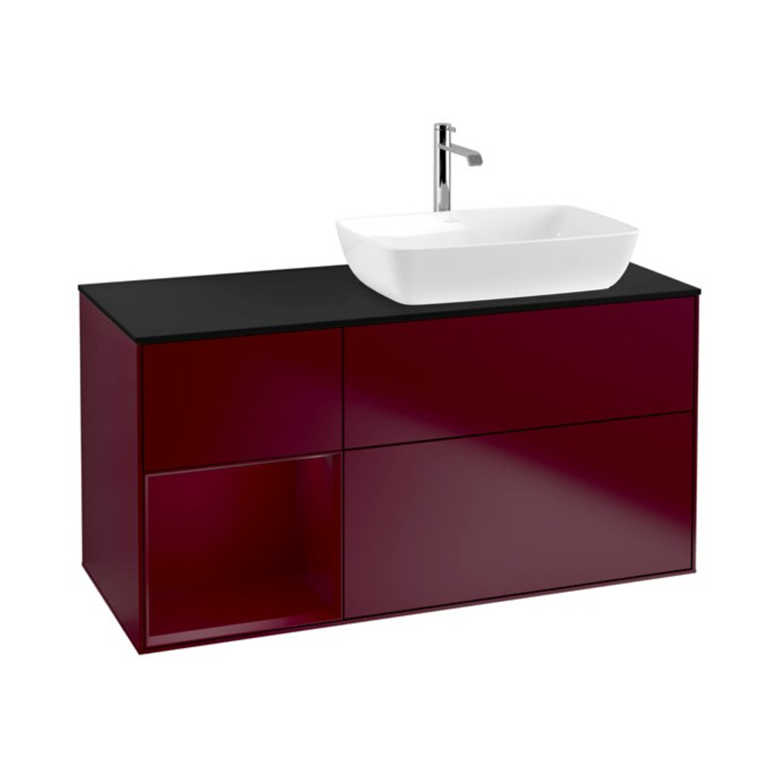 V&B Meuble sous-vasque Finion 120 cm, Pl bleu m, Reg Peo m Lac, Peo m