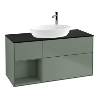 V&B Meuble sous-vasque Finion 120 cm, placage bois, chêne huilé mat laqué