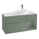 V&B Meuble sous-vasque Finion 120 cm, placage bois m, laque olive m-1