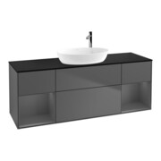 V&B Meuble sous-vasque Finion 160 cm, éclairage mural, anthracite m-1