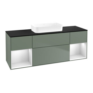 V&B Meuble sous-vasque Finion 160x60,3x50,1cm, Rg w m Lac, Oli. m Lac